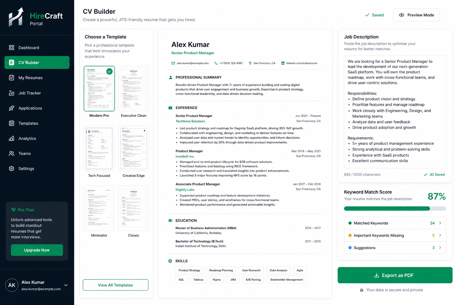HireCraft Portal — Web App