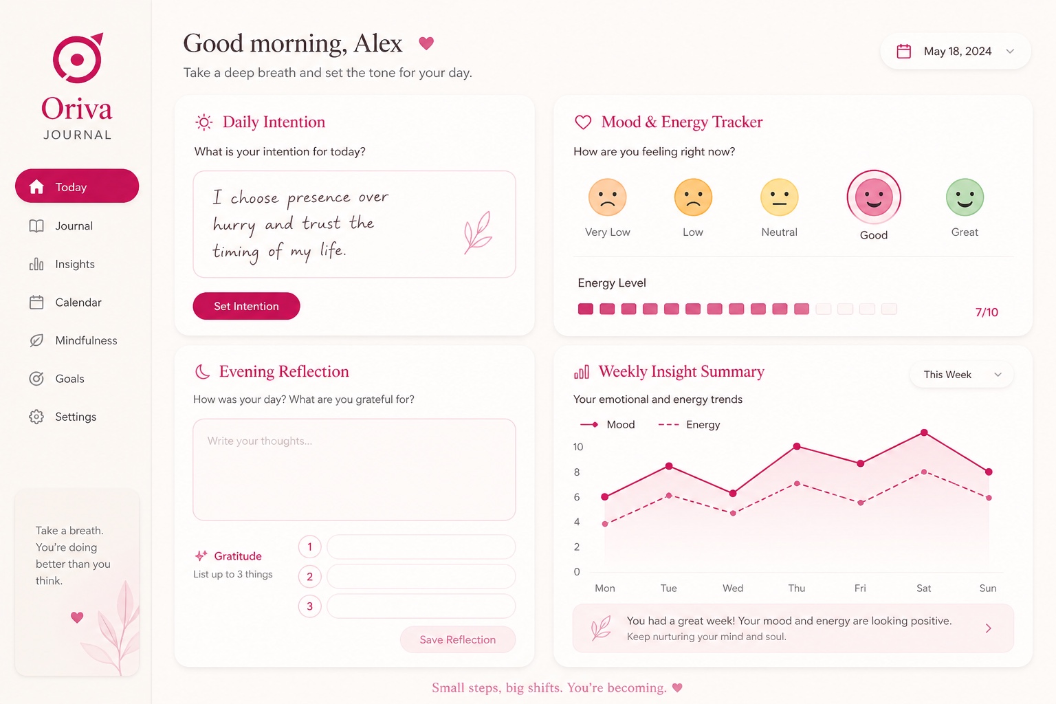 Oriva Journal — Web App